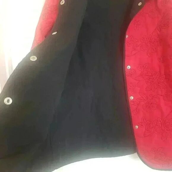 Analogy Women’s Red w/Black Embroidered Jacket - Picture 8 of 12
